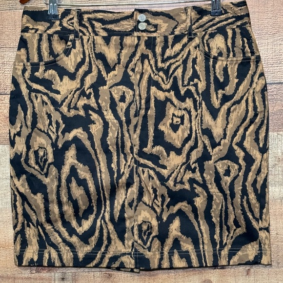 🌻 Chaps by Ralph Lauren Women's size 10 Animal Print Skirt - Picture 1 of 7